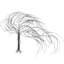 Décoration murale d'intérieur en métal pour arbre avec longue branche