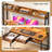 61.1"H Computer Desk with Hutch & Monitor Stand,Gaming Desk with LED &Power Outlet,Writing Desk with 2 Drawers &1 Open Storage, Office Desk for Bedroom, Home Office, Small Space-1531935653-1531935651