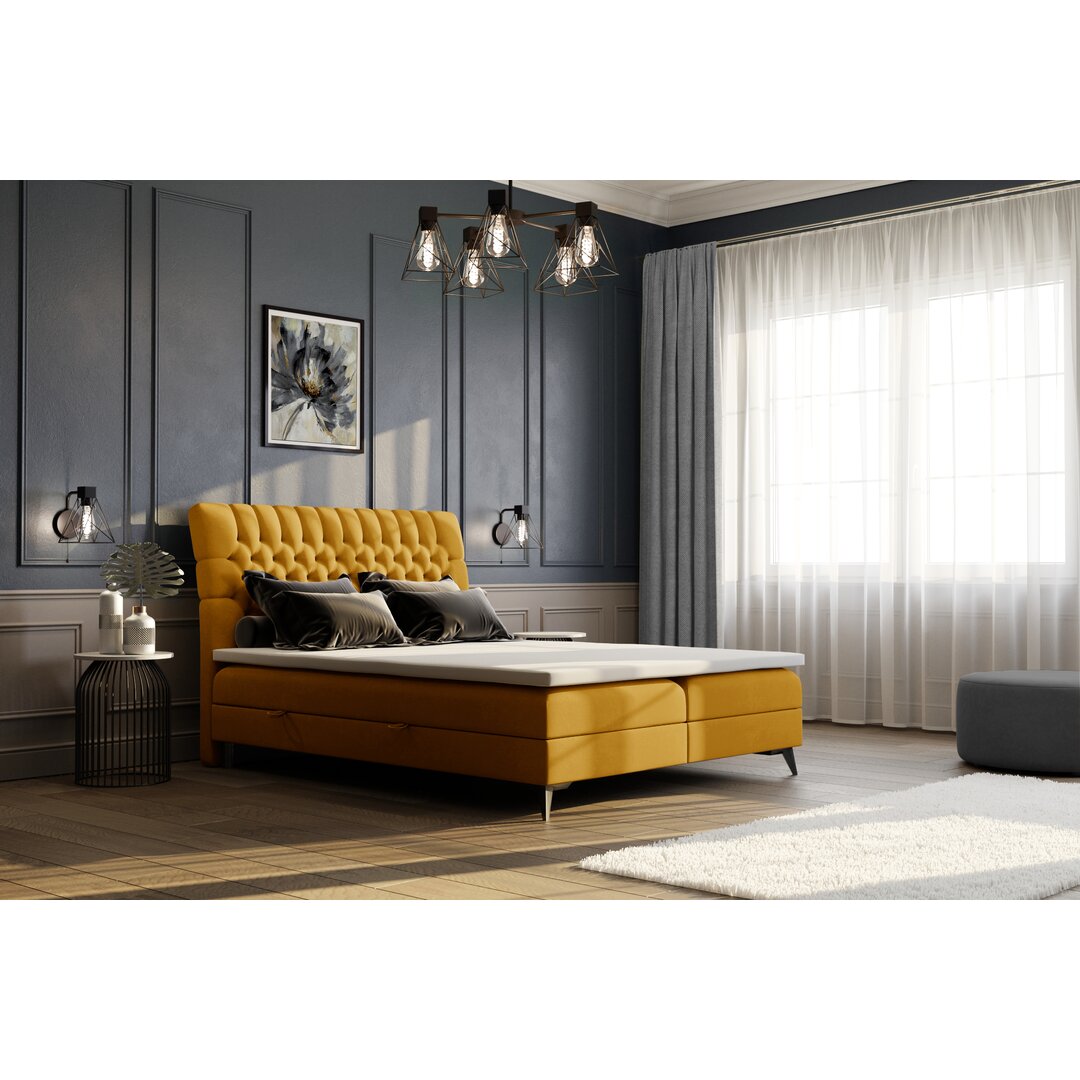 Boxspringbett Evelin mit Stauraum und Matratze