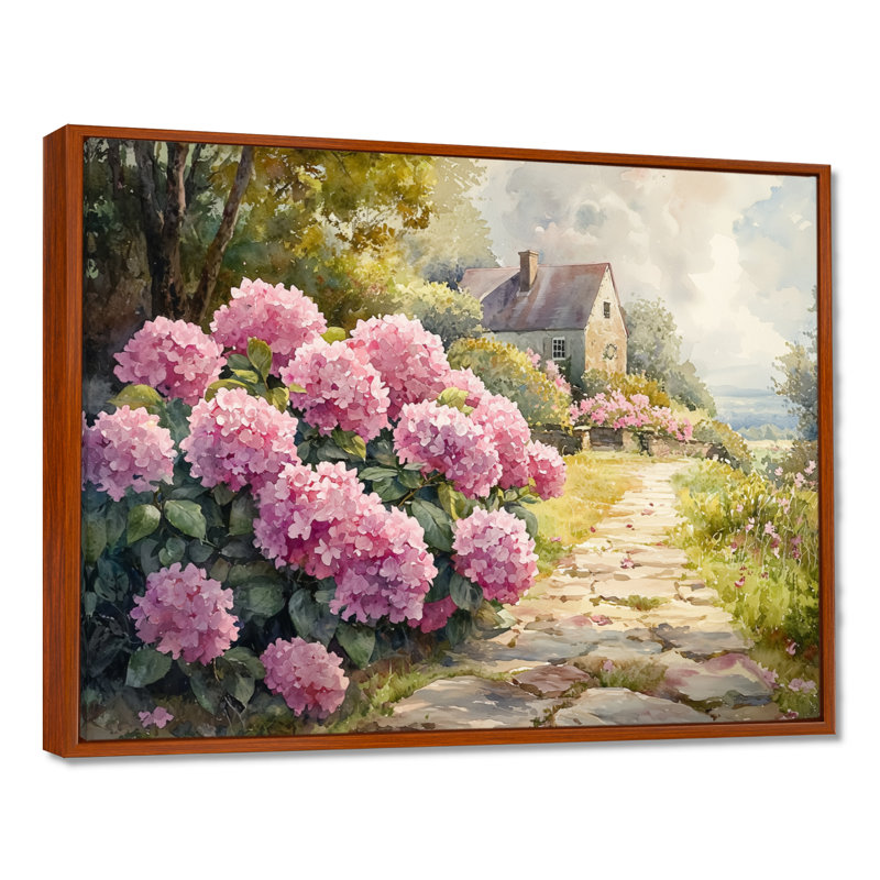 Dobromir - Floral Wall Art, Brun, H 12 po x l 20 po, Impression encadrée flottante