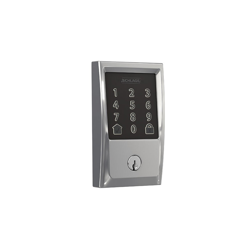 Encode Smart WiFi Deadbolt with Century Trim, Bright Chrome, Yes