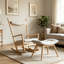 Chaise berçante en bois massif