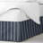 Shay Broad Ticking Stripe Dark Denim Cotton Bedskirt-109715408-109715409-124942500