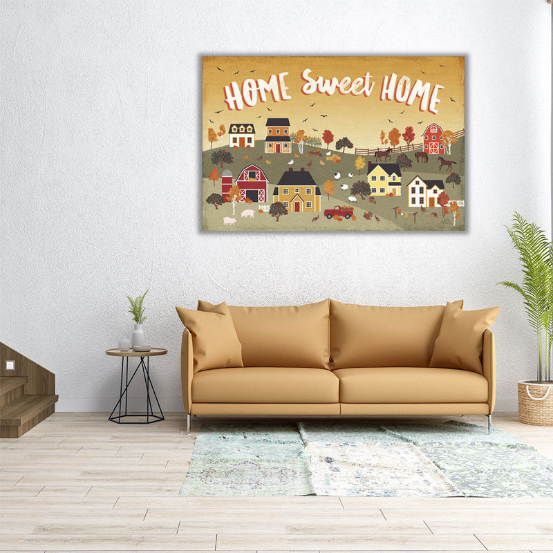 «Harvest Village II», reproduction d'art sur toile, H 32 po x l 48 po