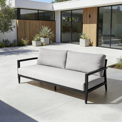 Modern Outdoor Bench Seat Sofa With Sunbrella Cushion