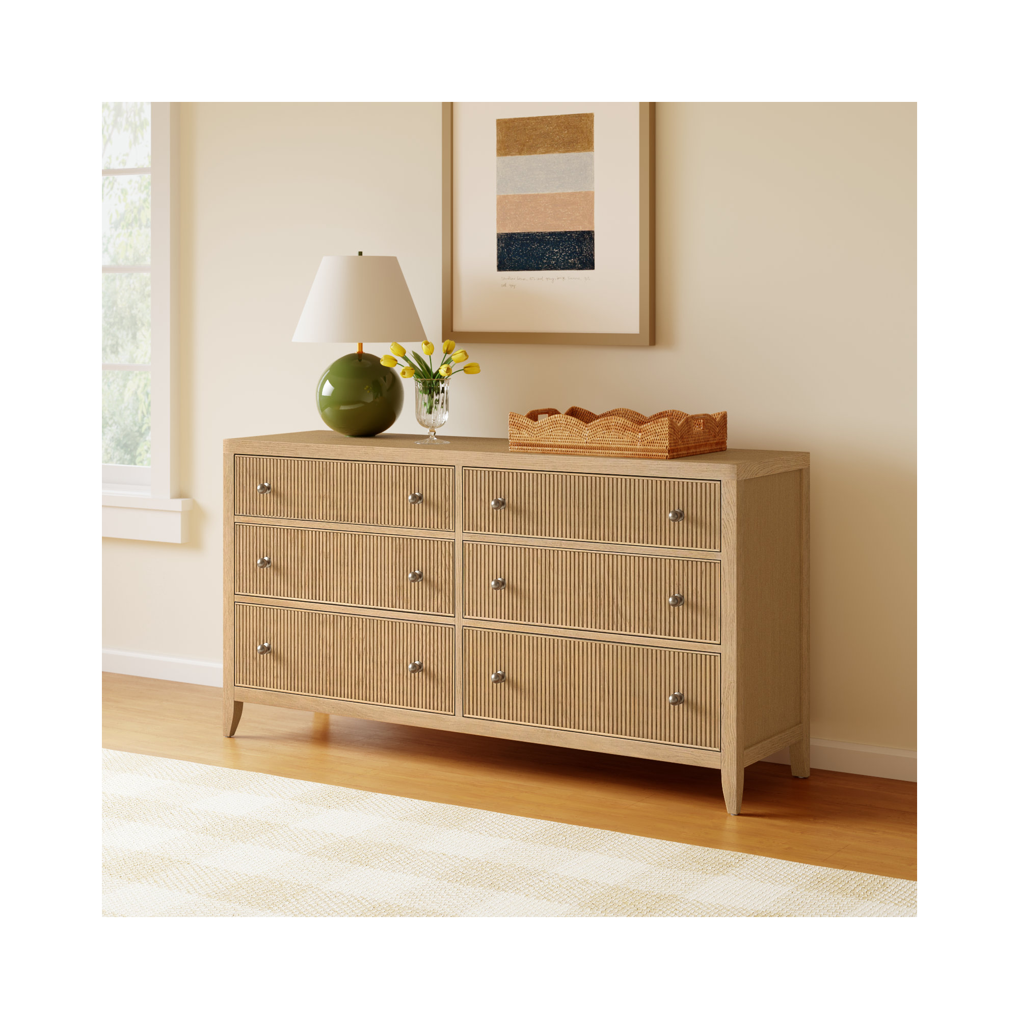 Caterina 6-Drawer Dresser, Skylark