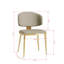 Ensemble de table de salle à manger de 59 po en pierre frittée ronde avec base en sablier en acier inoxydable doré et 8 chaises rembourrées blanches - table de cuisine de luxe moderne d'aspect marbre pour 6 à 8 personnes