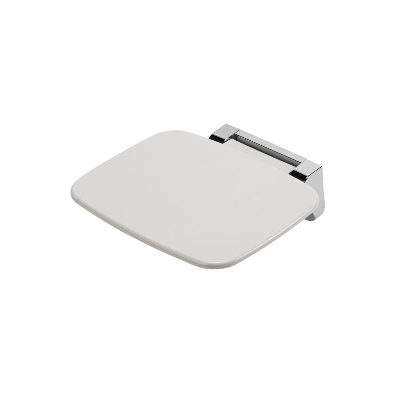 White & Chrome Shower Seat