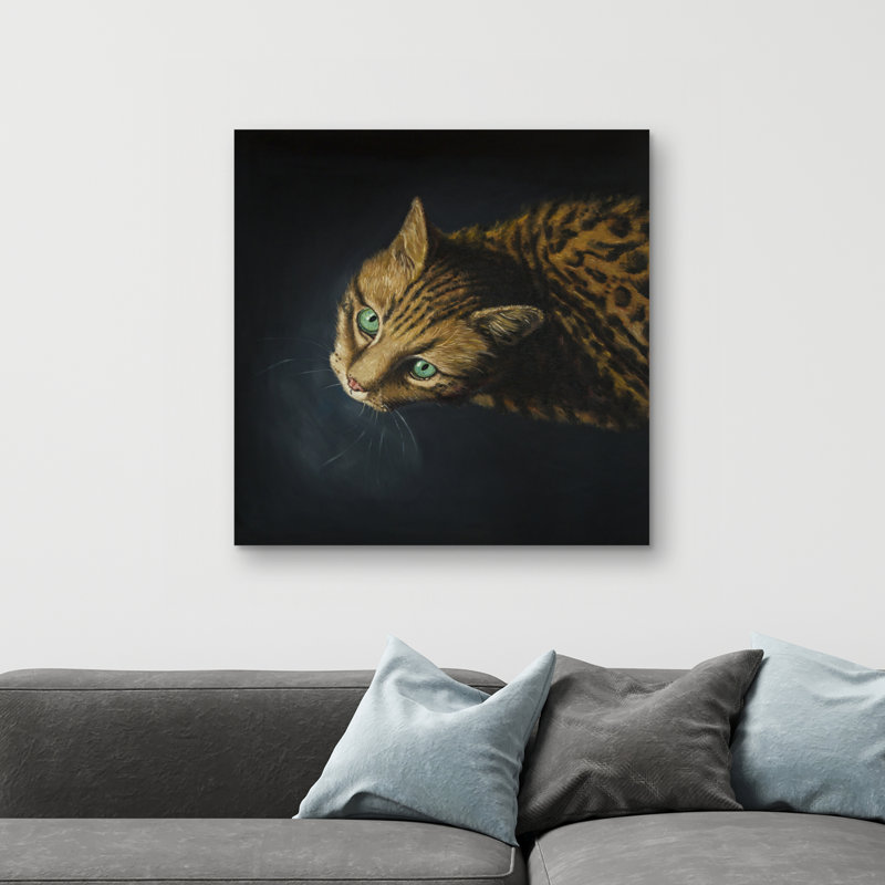Bengal cat - 32"x32" art on canvas