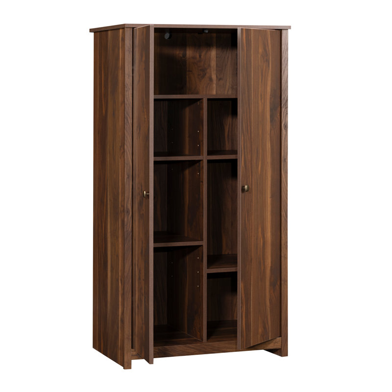 Armoire de rangement 2 portes Gracianna, Noyer