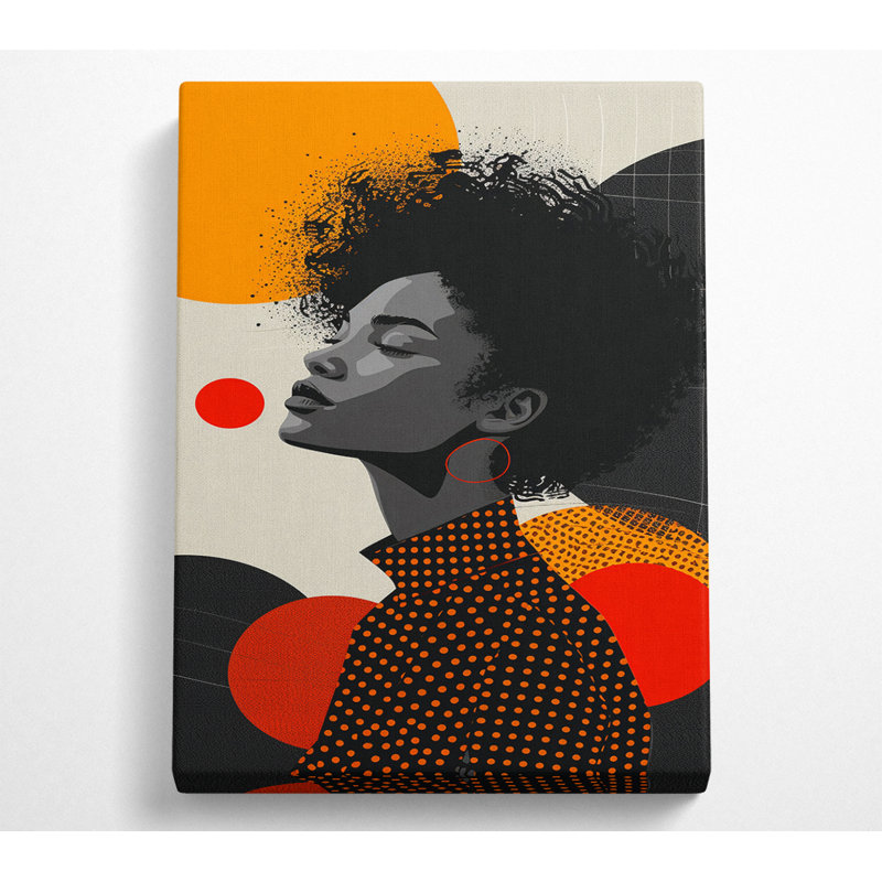Face Of Abstract - Single Picture Frame Print on Canvas, 121.9cm H x 81cm W x 10cm D