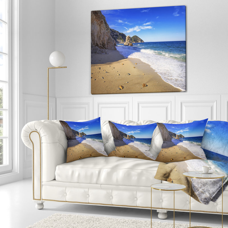 Coussin de plage Schafer Portoferraio Sansone Sorgente, 16 po x 1 po, Coussin décoratif