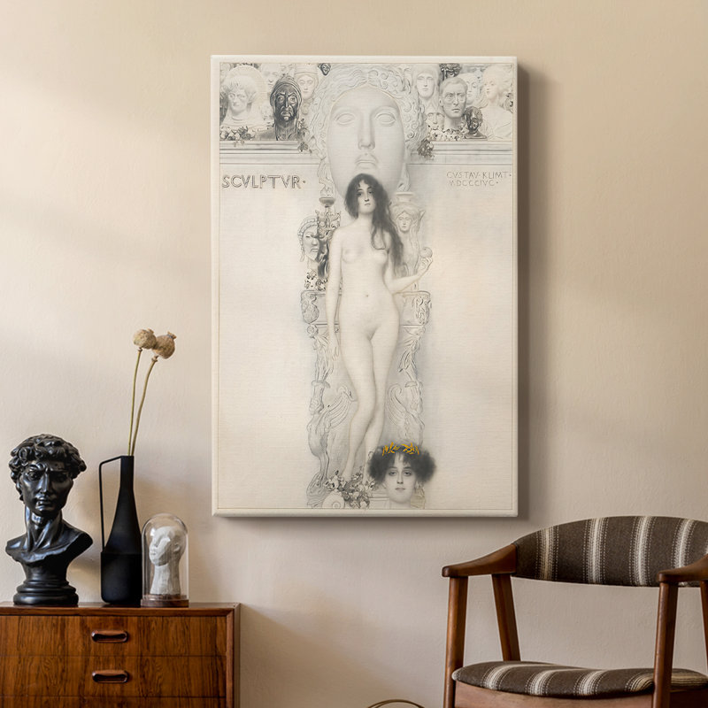 Sculpture - toile tendue par Gustav Klimt, 24 po x 36 po