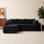 Canapé modulaire 106,4 po avec méridienne en L modulaire en velours côtelé 106,6 po avec assise profonde et méridienne réversible - canapé minimaliste moderne pour salon, chambre à coucher ou appartement-149263278