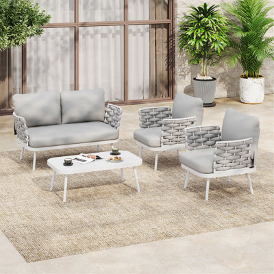Steel 4-Pieces Coversation Set