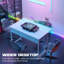 Metal Base Computer Desk with Power Outlet-1383104524