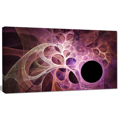 «Fractal Angel Wings in Pink», reproduction d'impression sur toile de coton