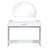 Bedroom Makeup Vanity Table, 39", White. Touch Screen Lighted Mirror And Drawer. Curved Edges Design For Elegance. Sufficient Storage Cosmetics. Functional. Easy Assembly Procedure