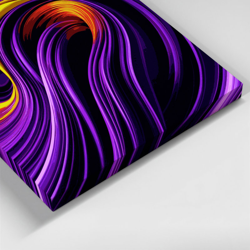 Gradient Abstract 88, impression sur toile mauve, H 20 po x l 24 po