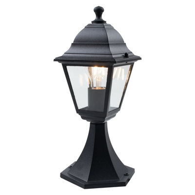 Adeleine Stained Glass Lantern Head Post Lantern