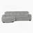 Corduroy Tufted Upholstered Sleeper Sectional Sofa, L-Shaped Modular Convertible Sofa , The Arc-Shaped Footstool Can Be Placed Freely On The Left And Right-Gray-604335849