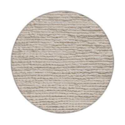 Solid Beige Indoor and Outdoor Area Rug