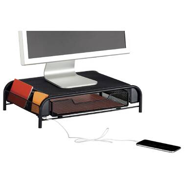 Monitor with Drawers & MANUFACTURING Office Suites™ Reviews FELLOWES Monitor Fellowes® Standard | Riser Wayfair Metal Stand