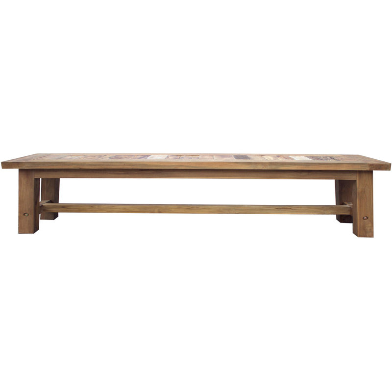 Recycled Teak Bench, Teak/Brown
