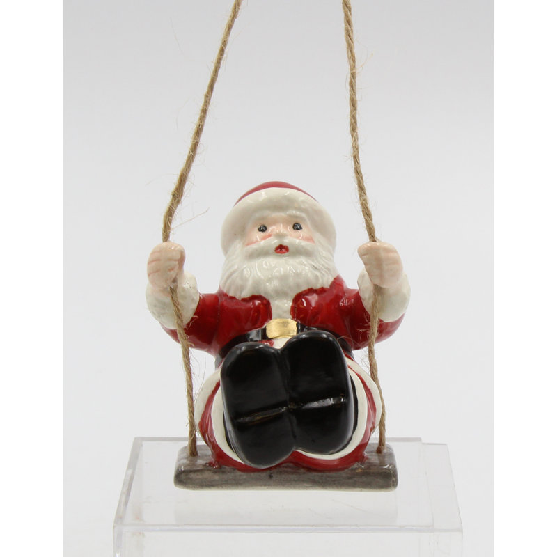 Ornement Père Noël sur une balançoire