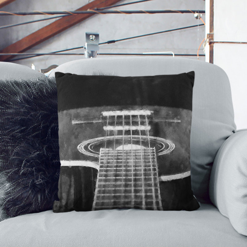 Acoustic Guitar Vol.3 Square Throw Cushion, 40cm H x 40cm W x 15cm D
