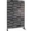 Freestanding Metal Privacy Barrier 76" H48" W - For Deck, Patio Black Fence Panel Weather For Outdoor
