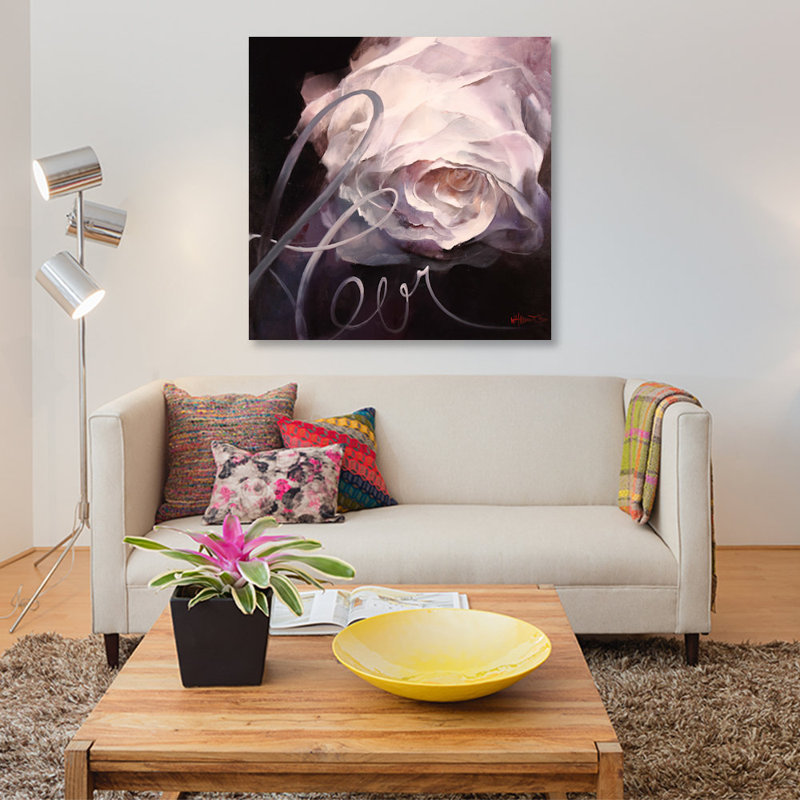 « fleur ii », reproduction sur toile, H 18 po x l 18 po x P 1,5 po, Toile tendue, Pas de tapis