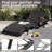 K&K 80'' Outdoor Wicker Chaise Lounge Chairs Set of 2, Patio Rattan Reclining Chair Pull-out Side Table w/ 5-Level Adjustable Backrest Ergonomic Wave Design Pool Sunbathing Recliners, Black-1971970111