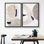 Modern Abstract Geometric " Mid-Century Retro " 2 - Pieces