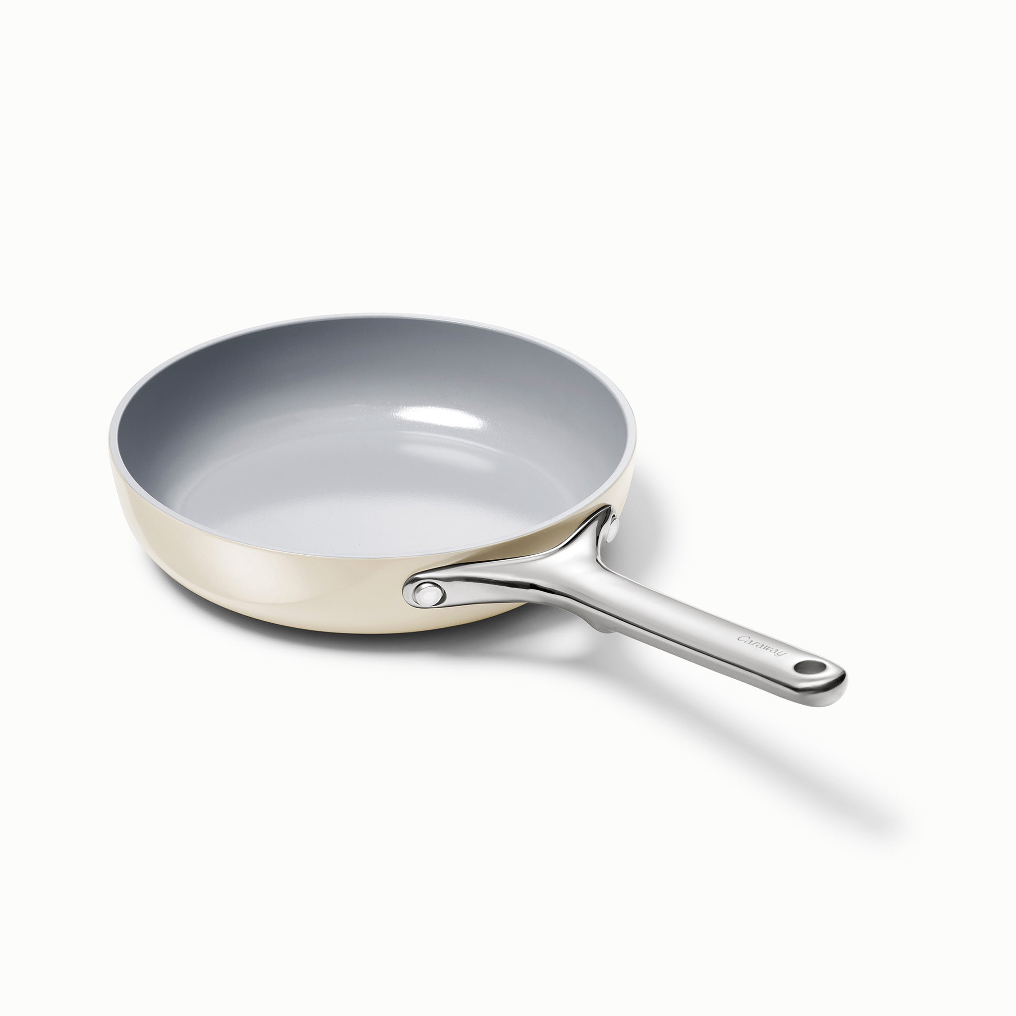 Caraway Nonstick Ceramic Fry Pan, Cream, 8"