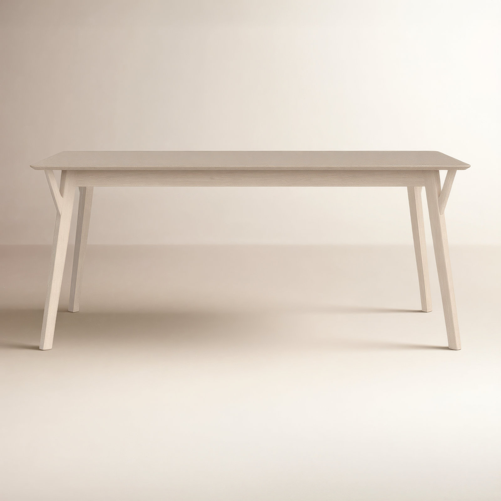 Evanston 71" Walnut Dining Table, White Wash