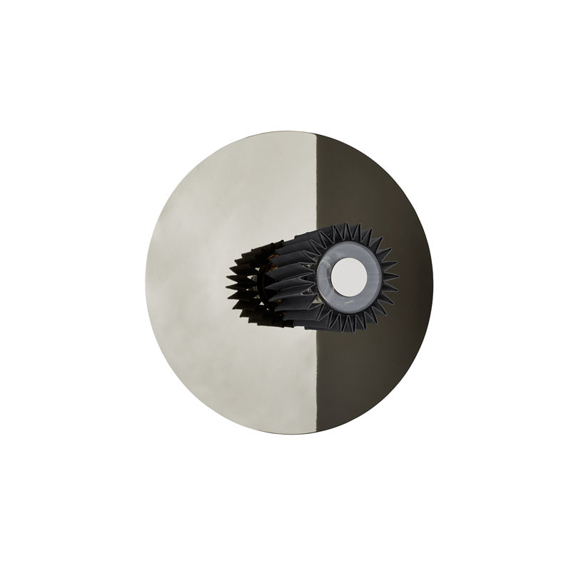 Lampe murale et plafonnier In The Sun, H 14,96 po x l 14,96 po x P 6,97 po, Argent, Argent