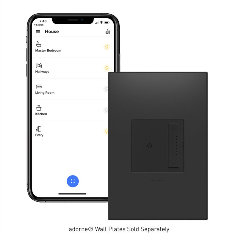 Gradateur intelligent Tru-Universal Adorne avec Netatmo, Graphite, Graphite