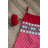 12X25"Red/Gray/White Snowflake Pattern Knit Stocking W/Pom Pom