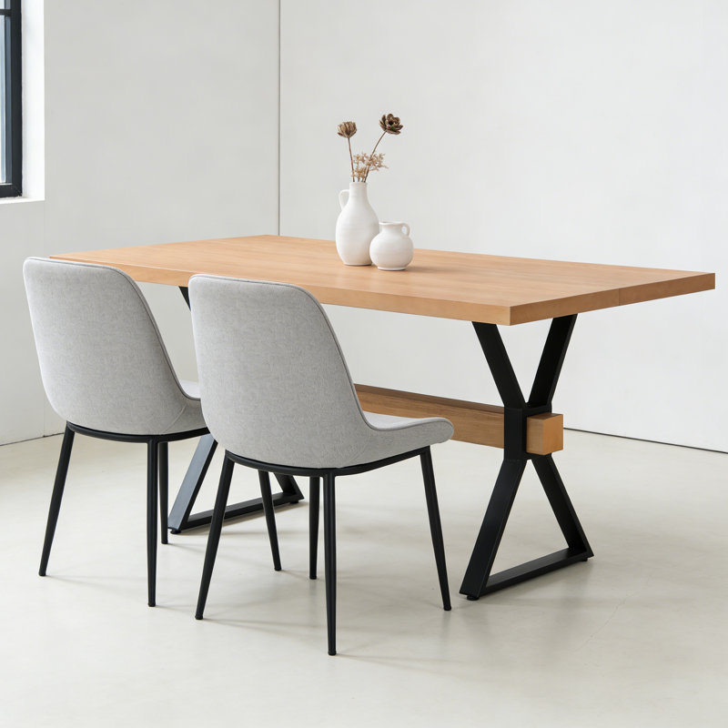 Dining Table, Natural/Black