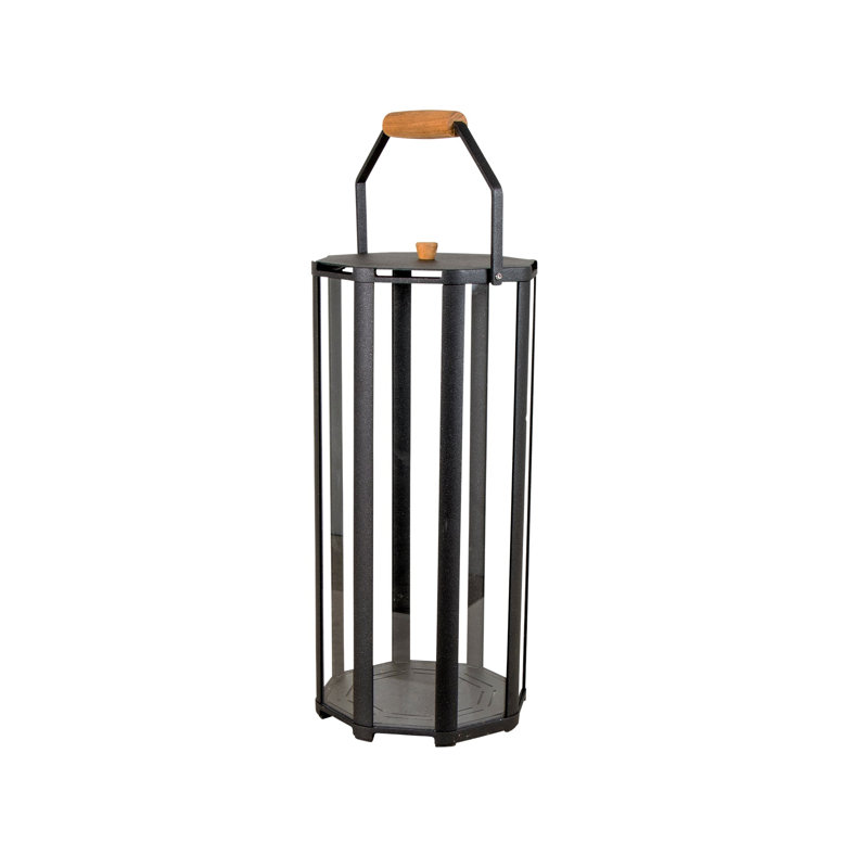 Lightlux Lantern with Teak Handle Extra Small, 20.5" H x 9.8" W x 9.8" D