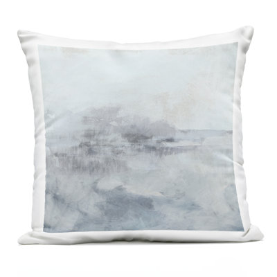 Ethereal Mist Horizon Outdoor Printed Pillow design by June Erica Vess