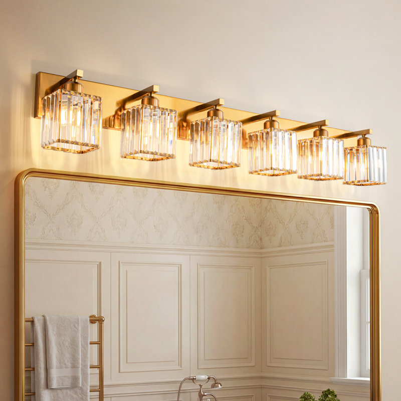 Lanceton Dimmable Vanity Light, Gold, 6 Lights