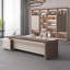 Bureau de direction en L 78,74 "luxueux et élégant-130690189