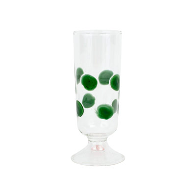 Drop Green Champagne Glass