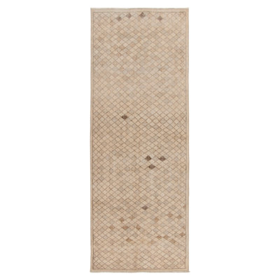 Pasha Wool Geometric Area Rug in Beige/Brown