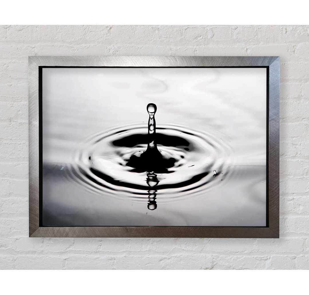 Grey Water Splash - Einzelner Bilderrahmen Kunstdrucke