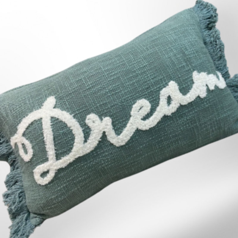 Coussin en coton Ls Walden, Sarcelle