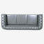 Canapé Chesterfield à accoudoirs roulés 84,65 po.-824275091