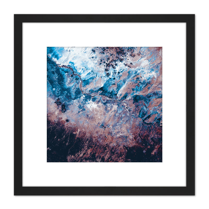 Abstract Crystal Blue Orange Purple - Single Picture Frame Painting
